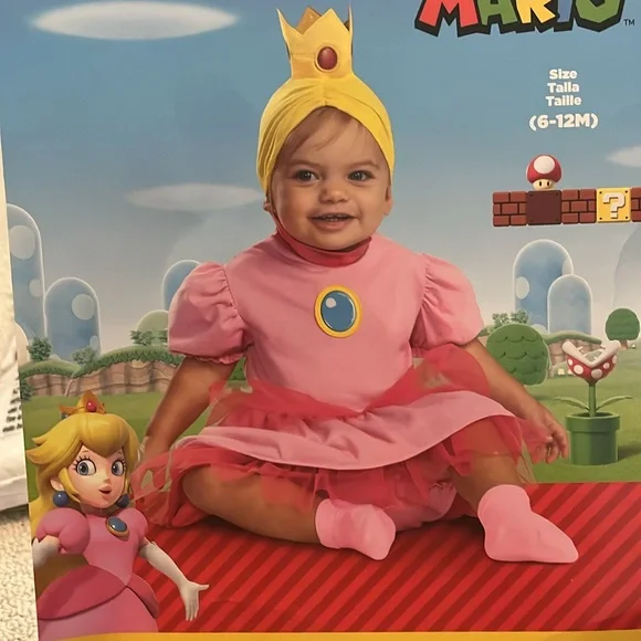 Princess Peach costume 6-12 month - Picture 2 of 3